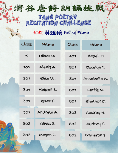 Tang Poetry Recitation Challenge